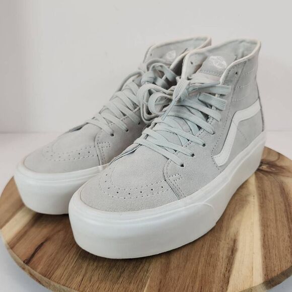 Vans Sk8-Hi Tapered Stackform Sneakers Men's 8.5 / Women's 10 Gray Suede - Picture 6 of 11